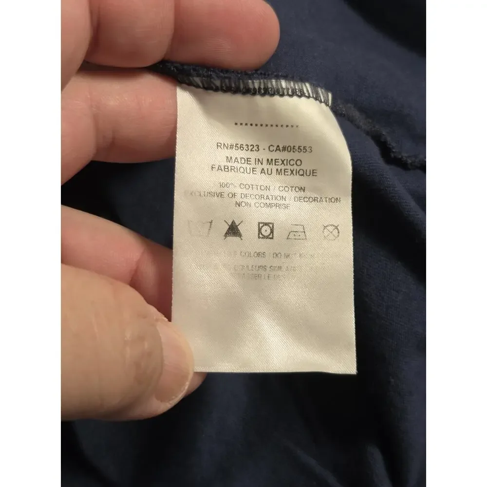 Jordan Size XXL Graphic Men's T-Shirt Blue Air Jordan Logo 100% Cotton C9